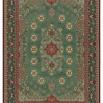 فرش ماشینی طرح سنتی سبز
