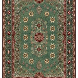 فرش ماشینی طرح سنتی سبز